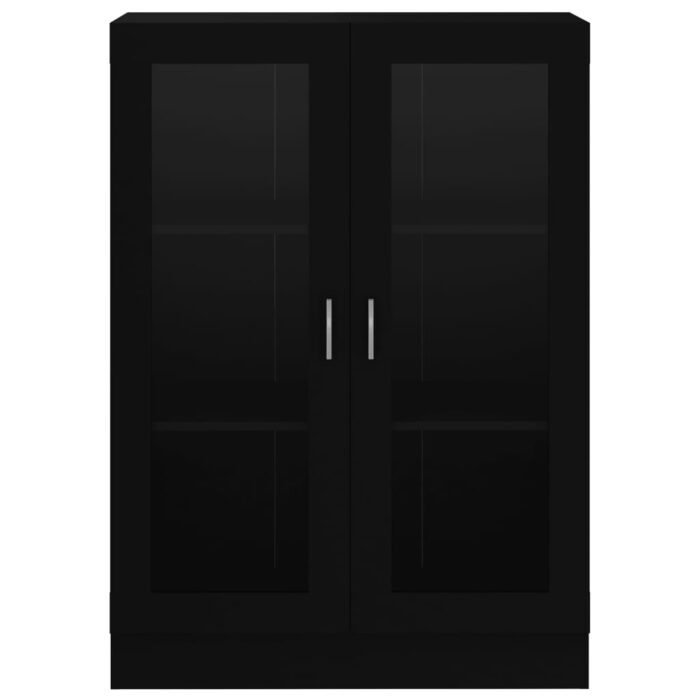 Armoire à vitrine Noir 82,5x30,5x115 cm Bois d'ingénierie – Image 4