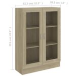 Armoire à vitrine Chêne sonoma 82,5x30,5x115 cm Bois ingénierie – Image 6