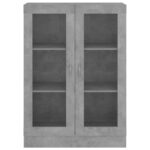 Armoire à vitrine Gris béton 82,5x30,5x115 cm Bois d'ingénierie – Image 4