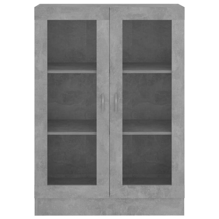 Armoire à vitrine Gris béton 82,5x30,5x115 cm Bois d'ingénierie – Image 4