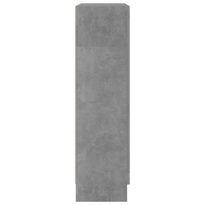 Armoire à vitrine Gris béton 82,5x30,5x115 cm Bois d'ingénierie – Image 5