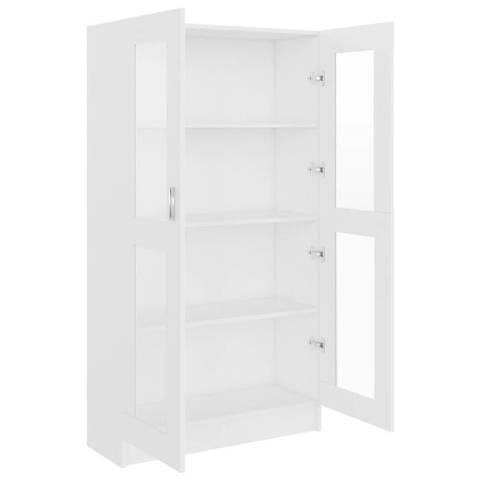 Armoire à vitrine Blanc 82,5x30,5x150 cm Bois d'ingénierie – Image 3