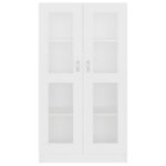 Armoire à vitrine Blanc 82,5x30,5x150 cm Bois d'ingénierie – Image 4