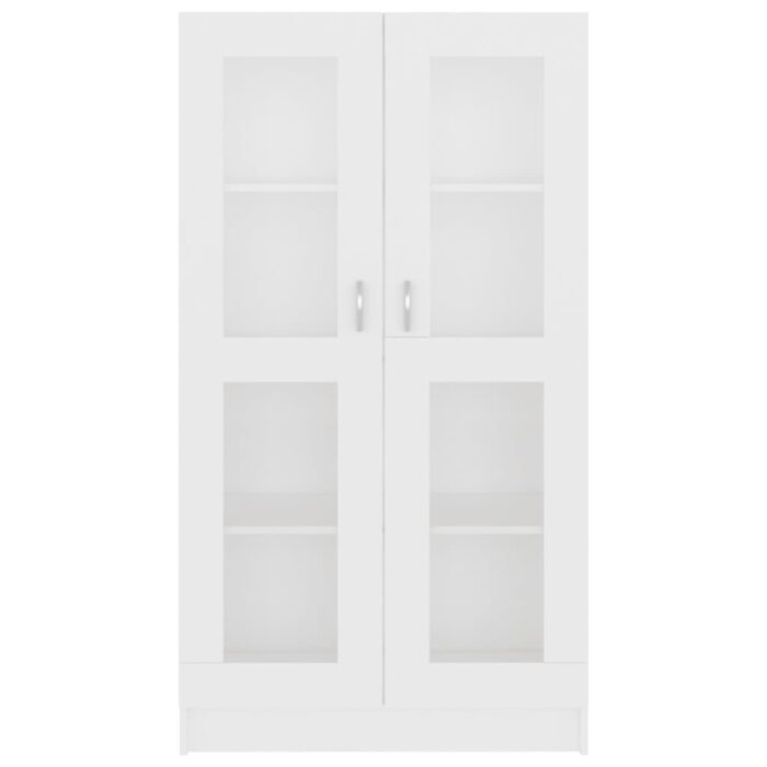 Armoire à vitrine Blanc 82,5x30,5x150 cm Bois d'ingénierie – Image 4