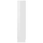 Armoire vitrine Blanc brillant 82,5x30,5x150 cm Bois ingénierie – Image 5