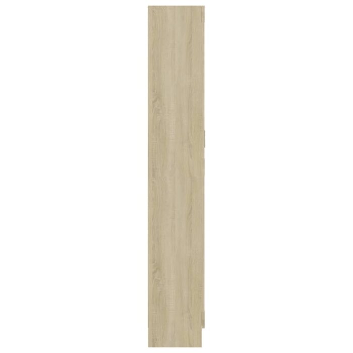 Armoire vitrine Chêne sonoma 82,5x30,5x185,5 cm Bois ingénierie – Image 5