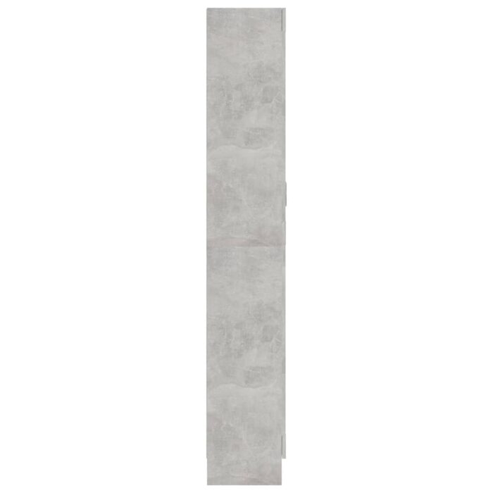 Armoire à vitrine Gris béton 82,5x30,5x185,5 cm Bois ingénierie – Image 5