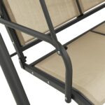 Balancelle de jardin avec baldaquin Anthracite et sable – Image 5