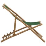 Chaise de terrasse Bambou et toile Vert – Image 2