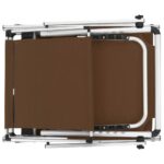 Chaises longues pliables et toit lot de 2 Aluminium textilène – Image 5