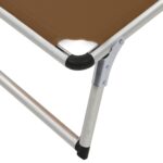 Chaises longues pliables et toit lot de 2 Aluminium textilène – Image 9