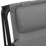 Chaise pliable de terrasse Textilène Gris – Image 9