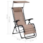 Chaise pliable de terrasse Textilène Taupe – Image 10