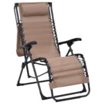Chaise pliable de terrasse Textilène Taupe – Image 2