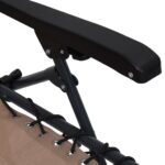 Chaise pliable de terrasse Textilène Taupe – Image 8