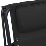 Chaises pliables de terrasse lot de 2 Textilène Noir – Image 10