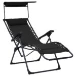 Chaises pliables de terrasse lot de 2 Textilène Noir – Image 5