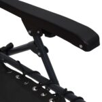 Chaises pliables de terrasse lot de 2 Textilène Noir – Image 9