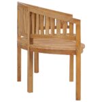 Banc de jardin en forme de banane 180 cm bois de teck solide – Image 2