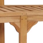 Banc de jardin en forme de banane 180 cm bois de teck solide – Image 4