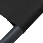 Chaise longue d'extérieur tissu noir – Image 5