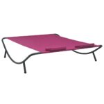 Lit de repos d'extérieur tissu rose – Image 3