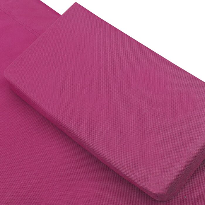 Lit de repos d'extérieur tissu rose – Image 4