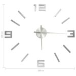 Horloge murale 3D Design moderne Argenté 100 cm XXL – Image 3