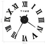 Horloge murale 3D Design moderne Noir 100 cm XXL – Image 3