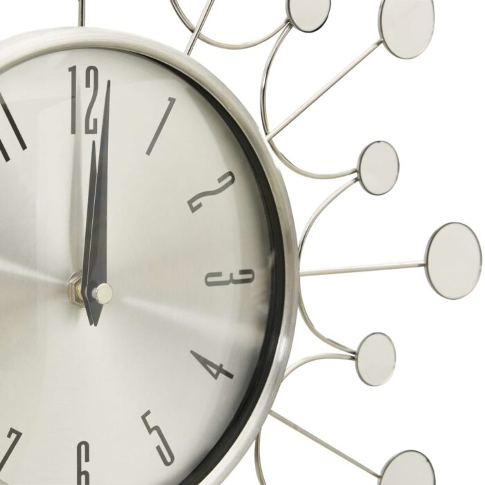 325165 Wall Clock Silver 40 cm Metal – Image 2