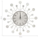 325165 Wall Clock Silver 40 cm Metal – Image 3