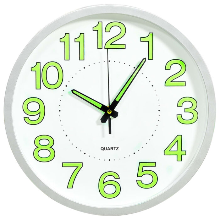 Horloge murale lumineuse Blanc 30 cm – Image 1