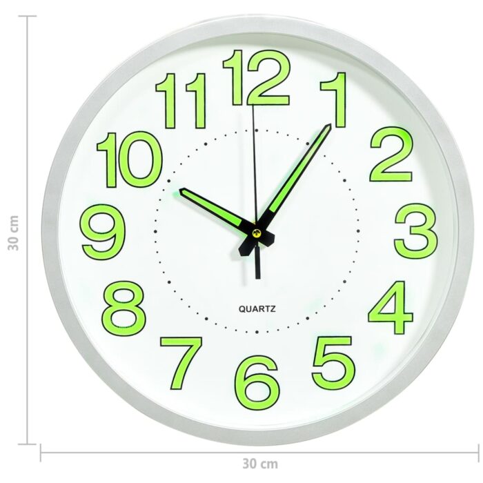 Horloge murale lumineuse Blanc 30 cm – Image 5