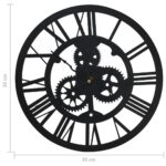 Horloge murale Noir 30 cm Acrylique – Image 3