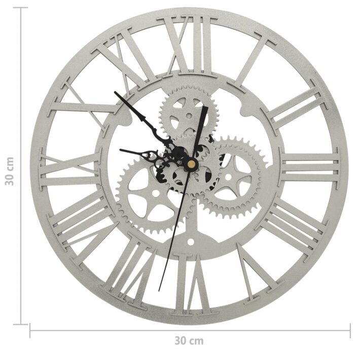Horloge murale Argenté 30 cm Acrylique – Image 3