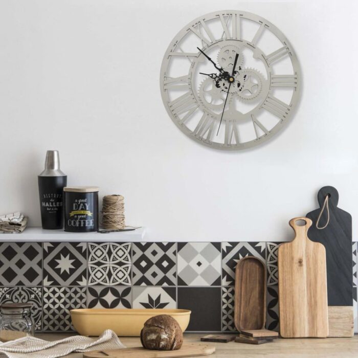 Horloge murale Argenté 30 cm Acrylique – Image 1