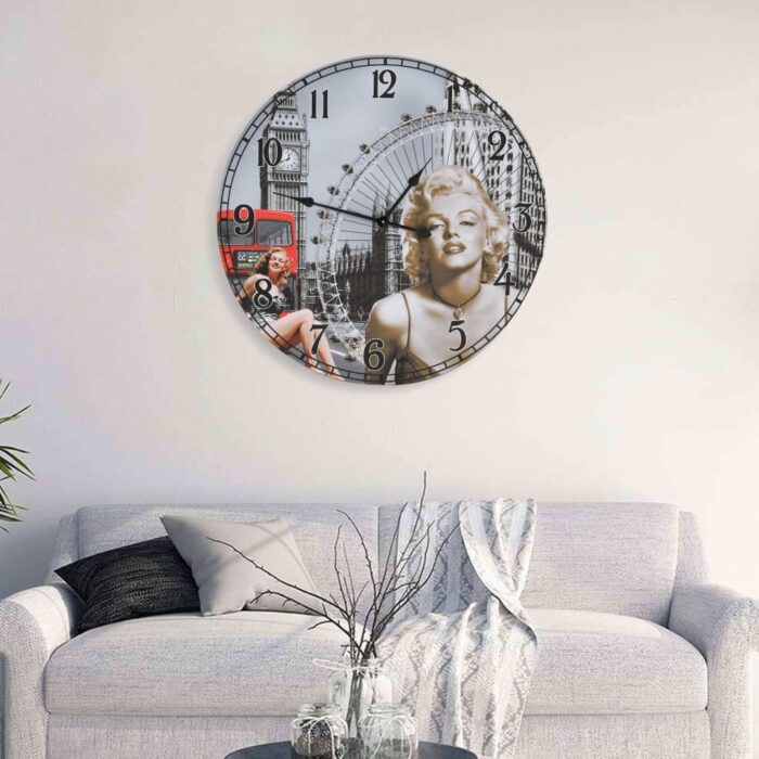 Horloge murale vintage 60 cm – Image 1