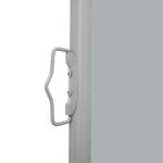 Auvent latéral rétractable de patio 140x600 cm Gris – Image 2