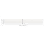 Auvent latéral rétractable de patio 170x1200 cm Crème – Image 9