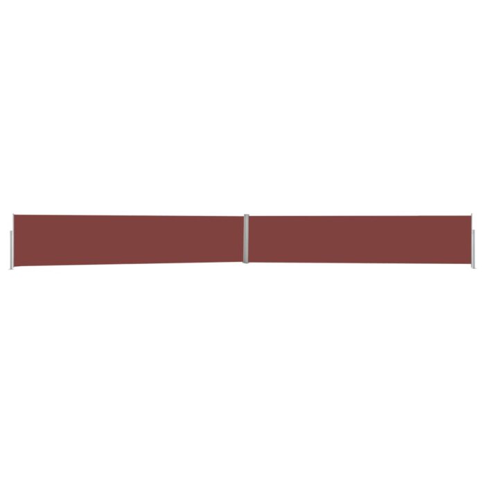 Auvent latéral rétractable de patio 170x1200 cm Marron – Image 1