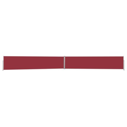 Auvent latéral rétractable de patio 170x1200 cm Rouge