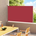 Auvent latéral rétractable de patio 180x300 cm Rouge