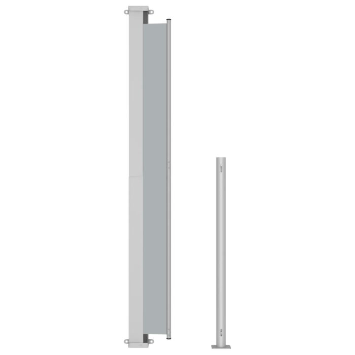 Auvent latéral rétractable de patio 180x500 cm Gris – Image 3