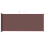 Auvent latéral rétractable de patio 180x500 cm Marron – Image 2