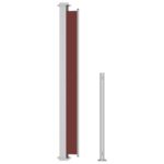 Auvent latéral rétractable de patio 180x500 cm Marron – Image 4