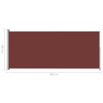 Auvent latéral rétractable de patio 180x500 cm Marron – Image 6