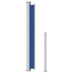 Auvent latéral rétractable de patio 180x500 cm Bleu – Image 4