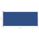 Auvent latéral rétractable de patio 180x500 cm Bleu – Image 5