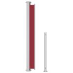 Auvent latéral rétractable de patio 180x500 cm Rouge – Image 3