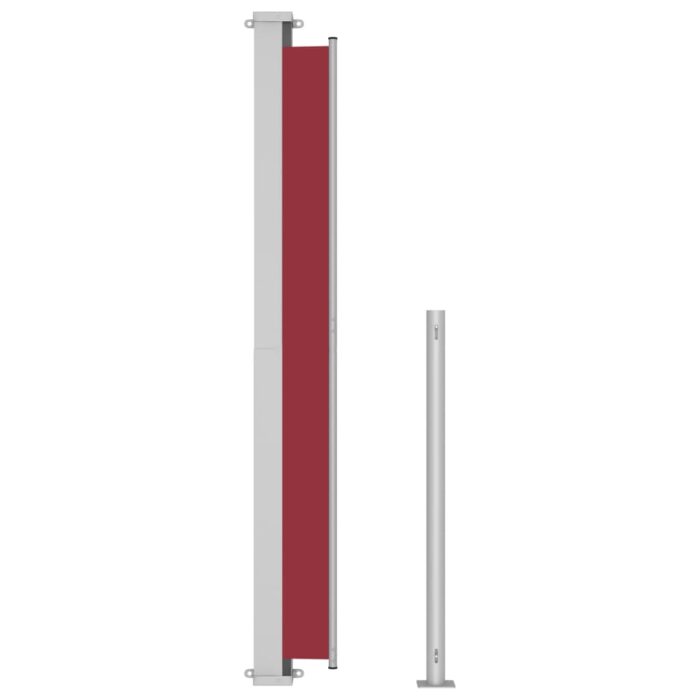Auvent latéral rétractable de patio 180x500 cm Rouge – Image 3